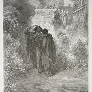 Dore, Fables, Fox and Grapes, Wolves and Sheep, Print, Bookplate ~ 240706-WH 290